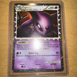 Pokemon TCG Espeon (Prime) 81/90 Undaunted Ultra Rare Holo 2010 - LP - Image 1
