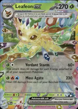 Leafeon ex - 006/131 006/131 Holo SV: Prismatic Evolutions Pokemon NM - Image 1