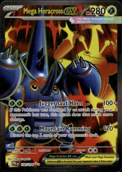Mega Heracross ex 108/094 Ultra Rare Phantasmal Flames Pokemon Near Mint - Image 1