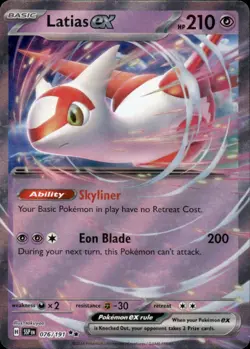 Latias ex 076/191 Double Rare Surging Sparks Pokemon Near Mint - Image 1
