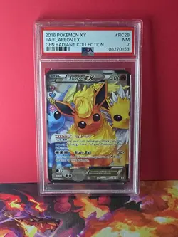 2016 POKEMON XY GENERATIONS RADIANT COLL #RC28 FULL ART/FLAREON EX PSA 7 - Image 1