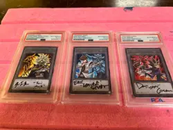 yugioh Yami Marik Seto Kaiba signed autographed cards LEGENDARY TOKEN AUTO (s) - Image 1