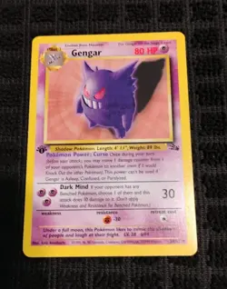 Gengar 20/62 1st Edition Fossil Rare NM NEVER PLAYED TCG Pokemon - Image 2