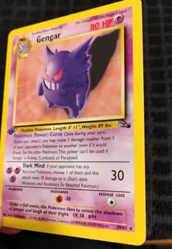 Gengar 20/62 1st Edition Fossil Rare NM NEVER PLAYED TCG Pokemon - Image 5