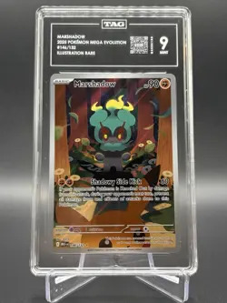 2025 Pokemon Mega MEG En Marshadow Illustration Rare #146 PSA 9 Mint - Image 1