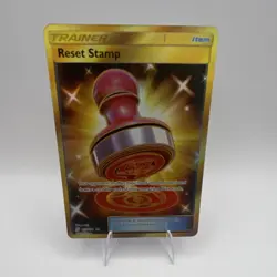 Pokemon Reset Stamp Full Art Secret Rare Holo SM-Unified Minds 253/236 English - Image 1
