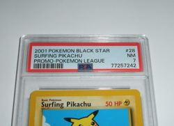 2001 Pokemon Black Star Promo #28 PSA 7 Surfing Pikachu NM - Image 2