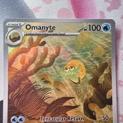 Pokemon Omanyte Illustration Rare Holo Sv: Scarlet & Violet 151 180/165 Nm🔥 - Image 2