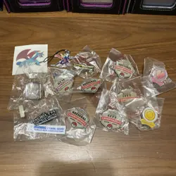 Pokemon TCG World's Qualifier Gym Challenge, City, Prerelease HUGE Pin Lot Rare - Image 1