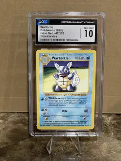 Pokemon Wartortle 42/102 Shadowless Base Set CGC 10 GEM MINT - Image 2