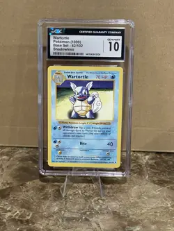 Pokemon Wartortle 42/102 Shadowless Base Set CGC 10 GEM MINT - Image 3