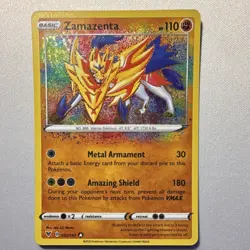 Pokemon Zamazenta 102/185 Vivid Voltage Amazing Rare Holo 110 HP English 2020 - Image 1
