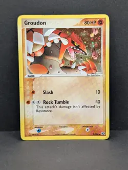Groudon 5/106 Emerald Holo Ultra Rare Pokemon TCG Nintendo MP+ - Image 1