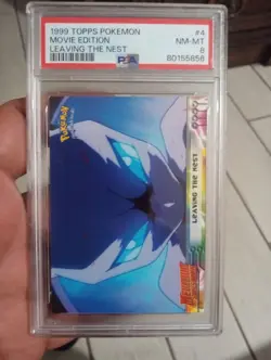 1999 Topps Pokemon Movie Edition Leaving The Nest #4 Psa 8 - Image 2