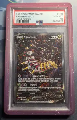 Pokemon Giratina V Full Art Ultra Rare Holo Lost Origin 186/196 PSA 10 - Image 1