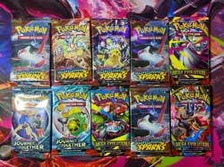 Pokemon TCG - 10 PACK LOT Mega Evolution Surging Sparks Journey Together Sealed - Image 1