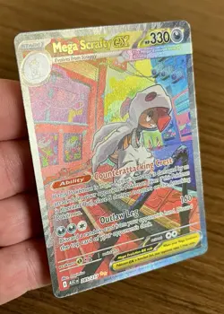 Pokemon TCG Mega Scrafty EX 285/217 Ascended Hero’s SIR NM - Image 2