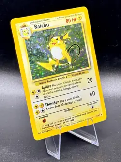 Raichu 14/102 Holo Pokemon Base Set Unlimited 1999 Wotc Vintage Holo LP/MP - Image 1