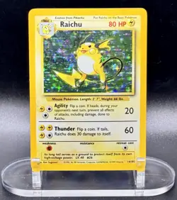 Raichu 14/102 Holo Pokemon Base Set Unlimited 1999 Wotc Vintage Holo LP/MP - Image 2