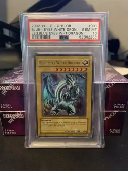 2002 Blue Eyes White Dragon Unlimited LOB-001 Gem Mint PSA 10 - Image 1