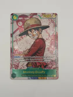 Monkey D Luffy OP13-118 SEC RED Alt Art One Piece Carrying On His Will English - Image 1