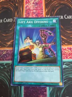Yugioh Left Arm Offering MIL1-EN015 Super Rare 1st Edition Near Mint - Image 1