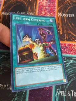 Yugioh Left Arm Offering MIL1-EN015 Super Rare 1st Edition Near Mint - Image 2