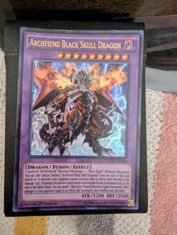 YUGIOH! Archfiend Black Skull Dragon CORE-EN048 Ultra Rare 1st Edition NM - Image 1
