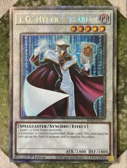 YuGiOh T.G. HYPER LIBRARIAN Platinum Secret Rare RA02-EN027 - Image 2
