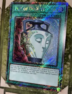 YuGiOh POT OF DUALITY Platinum Secret Rare RA02-EN057 - Image 1