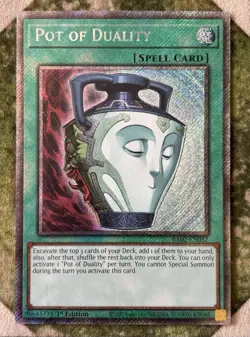 YuGiOh POT OF DUALITY Platinum Secret Rare RA02-EN057 - Image 2