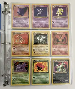 Pokemon Vintage 7 Foil/85 Card Binder Lot Blastoise Venusaur Mewtwo Zapdos Base - Image 3