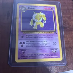 Pokemon TCG Hypno Fossil Card 23/62 Unlimited Regular Non-Holo Rare - Image 1