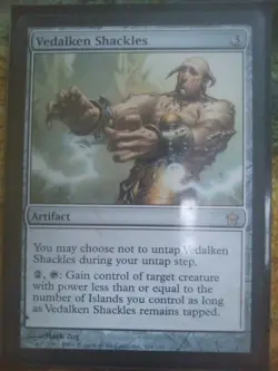Vedalken Shackles Fifth Dawn Rare Magic The Gathering Card LP - Image 1