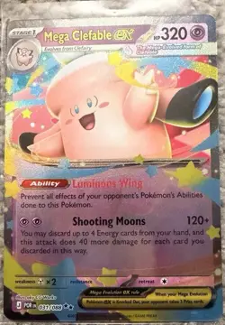 Pokemon TCG POR Mega Clefable EX Clefairy Holo 3 Card Lot English - Image 3