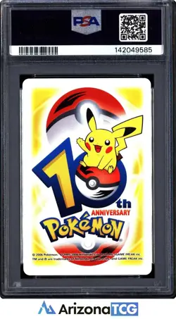 Pokemon 2006 Minun Ace Of Diamonds Pokemon 10th Anniversary Playing Cards PSA 10 - Image 2