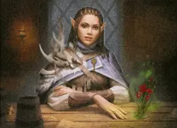 Etched Jaheira, Friend of the Forest - clb - 518 | MTG Card - Image 2