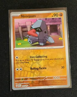 Nosepass Reverse Holo Obsidian Flames 107/197 Pokemon Card US Seller - Image 1