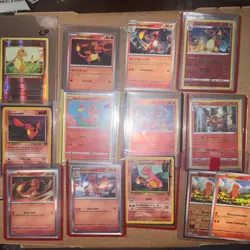 Charmander, Charmeleon, Charizard 13x Card Lot - Regular, Holo, & Reverse - NM - Image 1