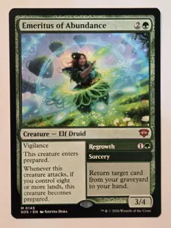 MTG Emeritus of Abundance Secrets of Strixhaven 145 Regular Mythic - Image 2
