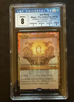 2016 MTG KALADESH INVENTIONS FOIL #24 SOL RING CGC 8 - Image 1