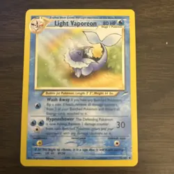 Pokemon TCG Light Vaporeon Neo Destiny 52/105 Regular Uncommon Card - Image 1