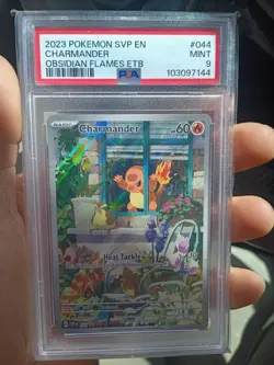 Pokemon Charmander 044 SV Promo Holo Full Art Obsidian Flames PSA 9 English 2023 - Image 1