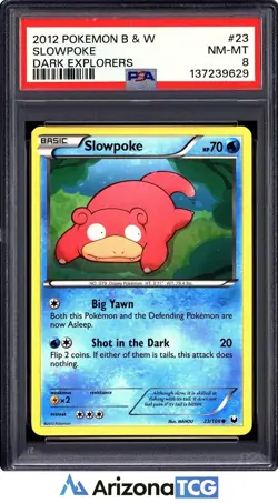 Pokemon 2012 Slowpoke 23/108 Dark Explorers PSA 8 - Image 1