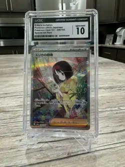 CGC 10 Gem Mint Japanese Pokemon 151 SV2a Erika’s Invitation 206/165 SAR - Image 1