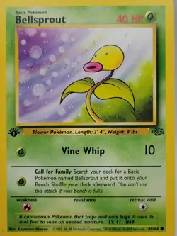 Bellsprout 49/64 1st Edition Jungle WOTC 1999 Pokemon LP - Image 1