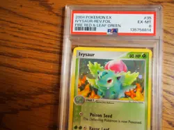 Pokemon 2004 Fire Red Leaf Green Ivysaur reverse foil card, PSA 6 - Image 2