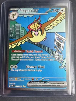 Pidgeot ex 225/197 SIR Special Illustration Rare Pokemon Obsidian Flames NM - Image 1