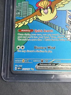 Pidgeot ex 225/197 SIR Special Illustration Rare Pokemon Obsidian Flames NM - Image 3