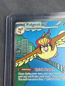 Pidgeot ex 225/197 SIR Special Illustration Rare Pokemon Obsidian Flames NM - Image 4